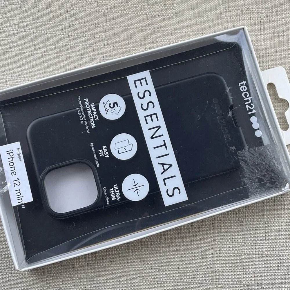 Tech21 Phone Case For iPhone 12 Mini Black Back Fitted Case New - Picture 2 of 10